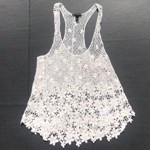 FANG Crochet Floral Lace Tank - Sz L